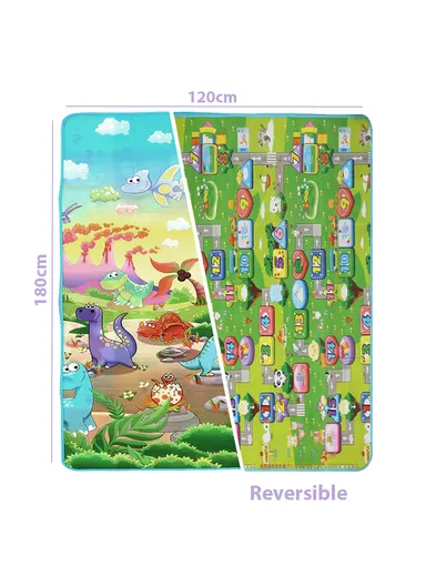 Double Sided Animals Play Mat for Babies, Soft Floor Rug, Crawling Mat, Activity Play, Gym Rug, Educational Toys for Toddlers, Kids (L180 x W120 x T0.5)cm - Style5