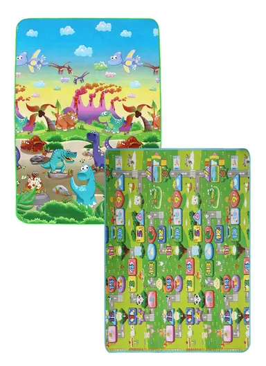Double Sided Animals Play Mat for Babies, Soft Floor Rug, Crawling Mat, Activity Play, Gym Rug, Educational Toys for Toddlers, Kids (L180 x W120 x T0.5)cm - Style5
