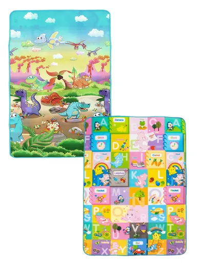 Mats Waterproof Play Mat Crawl Thick Double Sided Non-Slip Reversible Portable Mat Use for Outdoor/Picnic/Beach/Travel (L175 x W146 x T0.5)cm - Style1