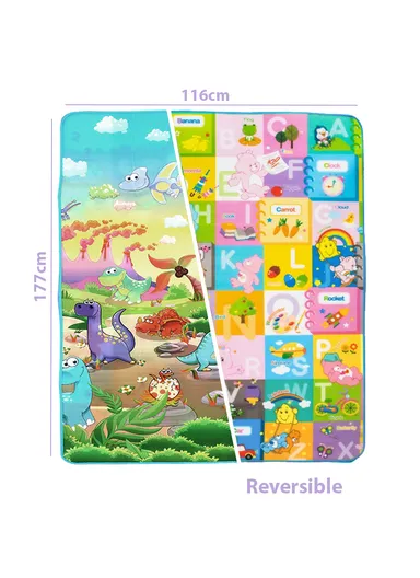 Mats Waterproof Play Mat Crawl Thick Double Sided Non-Slip Reversible Portable Mat Use for Outdoor/Picnic/Beach/Travel (L177 x W116 x T0.5)cm - Style2
