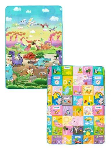 Mats Waterproof Play Mat Crawl Thick Double Sided Non-Slip Reversible Portable Mat Use for Outdoor/Picnic/Beach/Travel (L177 x W116 x T0.5)cm - Style2