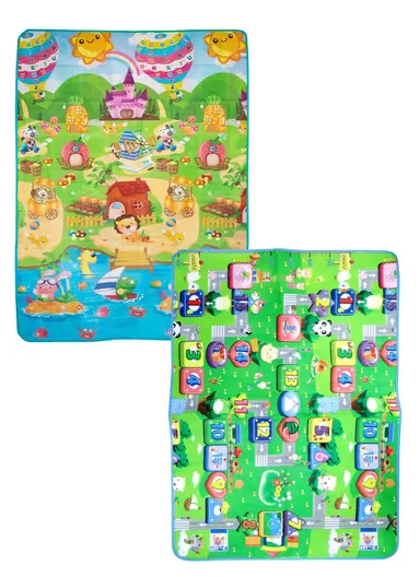 Mats Waterproof Play Mat Crawl Thick Double Sided Non-Slip Reversible Portable Mat Use for Outdoor/Picnic/Beach/Travel (L177 x W116 x T0.5)cm - Style3