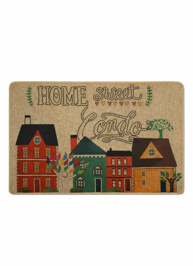 2Pcs/Set 44x117cm+44x68cm Non-Slip Kitchen Floor Mat, Polyester Water Absorbent Kitchen Carpet - Style 1