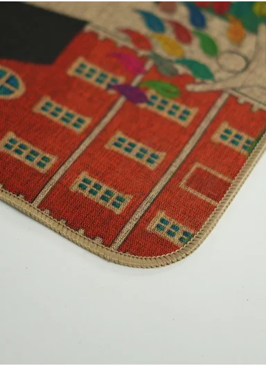 2Pcs/Set 44x117cm+44x68cm Non-Slip Kitchen Floor Mat, Polyester Water Absorbent Kitchen Carpet - Style 1