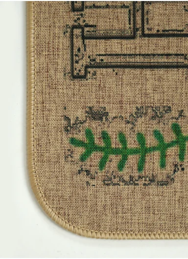 2Pcs/Set 44x117cm+44x68cm Non-Slip Kitchen Floor Mat, Polyester Water Absorbent Kitchen Carpet - Style 1