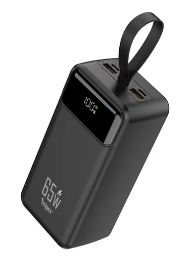 40000mAh 22.5W + 65W Portable Fast Charging Power Bank PD 65W &amp; USB 22.5W Maximum Power Support Laptop Charging with Digital Display &amp; Leather Hanging Rope PB40W65