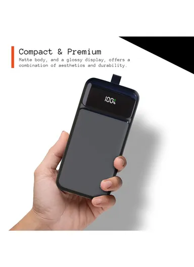 50000mAh 22.5W + 65W Portable Fast Charging Power Bank PD 65W &amp; USB 22.5W Maximum Power Support Laptop Charging with Digital Display &amp; Leather Hanging Rope PB50W65