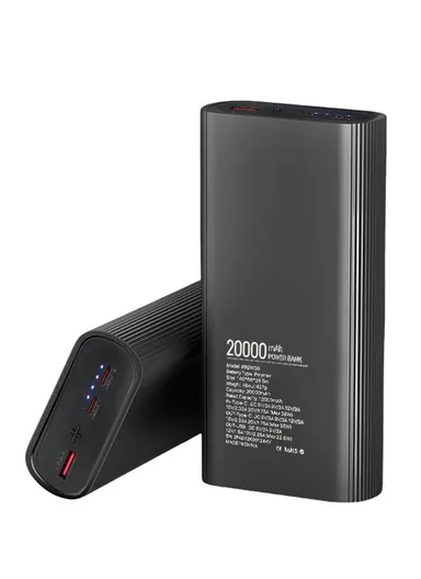 20000mAh 35W Slim Portable Super Fast Charging Power Bank Support Laptop Charging With USB, 2 Type-C Ports &amp; Indicator Lights PB2W35