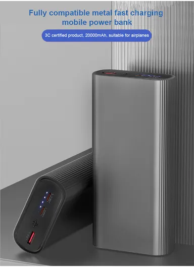 20000mAh 35W Slim Portable Super Fast Charging Power Bank Support Laptop Charging With USB, 2 Type-C Ports &amp; Indicator Lights PB2W35