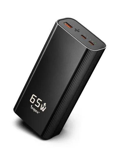 30000mAh 65W Slim Portable Super Fast Charging Power Bank Support Laptop Charging With USB, 2 Type-C Ports &amp; Indicator Lights PB3W65