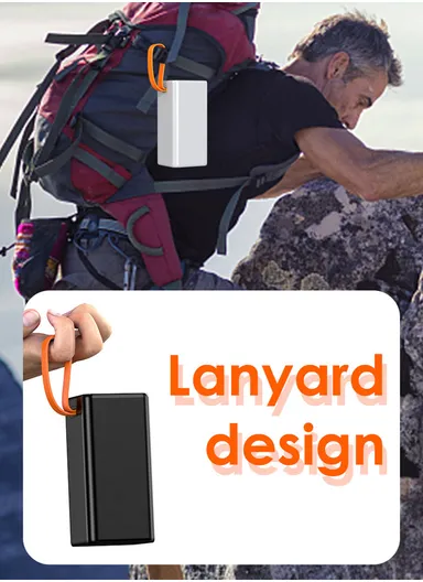 50000mAh 22.5W Portable Super Fast Charging Power Bank PD 20W, 4 USB, Ip &amp; Micro Ports with 4 Modes of Lighting, Digital Display, Camping Light &amp; Lanyard PB51C