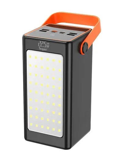 90000mAh 22.5W Portable Super Fast Charging Power Bank PD 20W, 4 USB, Ip &amp; Micro Ports with 4 Modes of Lighting, Digital Display, Camping Light &amp; Lanyard PB91C