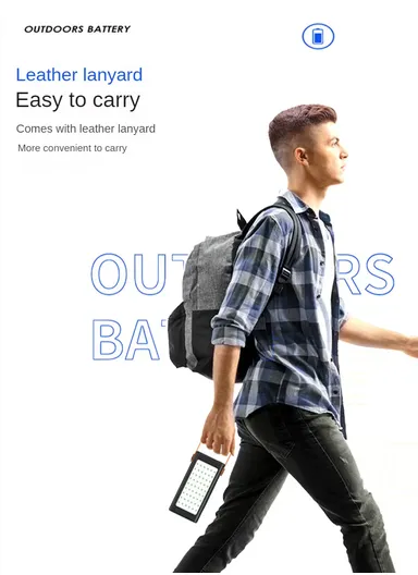 90000mAh 22.5W Portable Super Fast Charging Power Bank PD 20W, 4 USB, Ip &amp; Micro Ports with 4 Modes of Lighting, Digital Display, Camping Light &amp; Lanyard PB91C