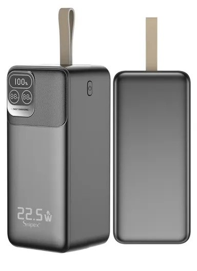 40000mAh 22.5W Ultra Slim Lightweight Portable Fast Charging Power Bank 2 USB, Type-C &amp; Micro Ports with Digital Display &amp; Leather Hanging Rope PB4V