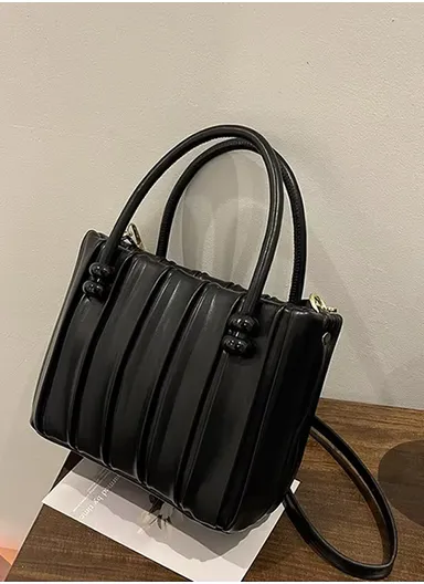 Chic PU Leather Handbag Elegant, Versatile &amp; Stylish - Black