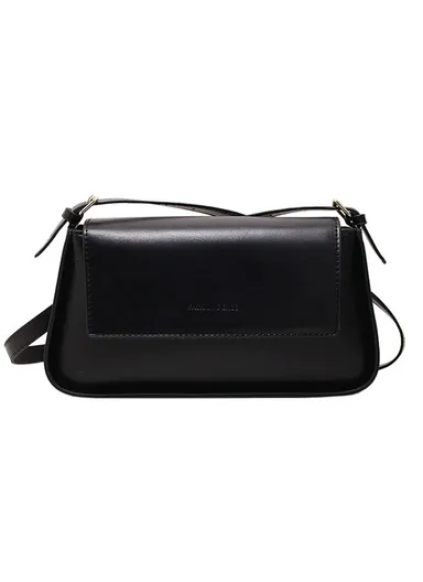 Durable &amp; Stylish PU Canvas Crossbody Bag with Adjustable Strap Tear-Resistant, Elegant Design - Black