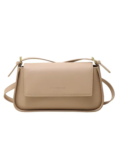 Durable &amp; Stylish PU Canvas Crossbody Bag with Adjustable Strap Tear-Resistant, Elegant Design - Beige