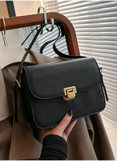 Versatile PU Leather Crossbody Bag Stylish, Practical &amp; Secure - Black