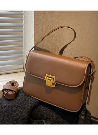 Versatile PU Leather Crossbody Bag Stylish, Practical &amp; Secure - Camel