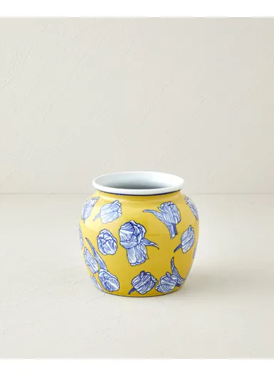 Glen Vase 16x16x14cm Yellow