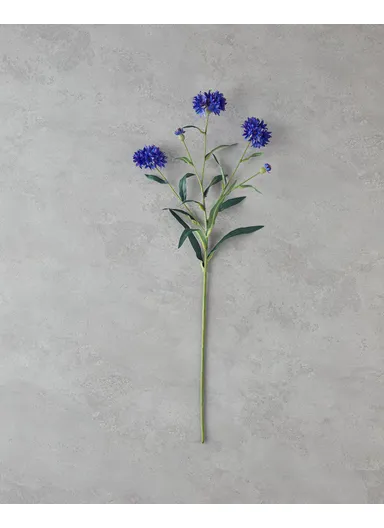 Cornflower Single Branch Artificial Flower 64 cm Dark Blue