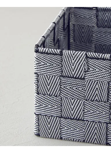 Shine Basket 16x16x9 cm Black - White