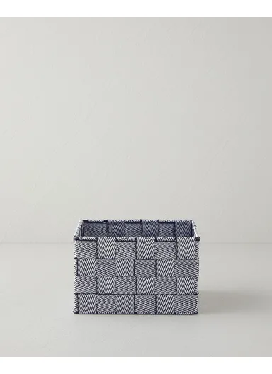 Shine Basket 16x16x9 cm Black - White