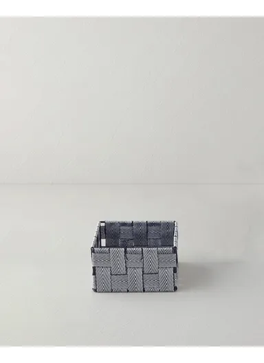 Shine Basket 14x14x7 cm Black - White