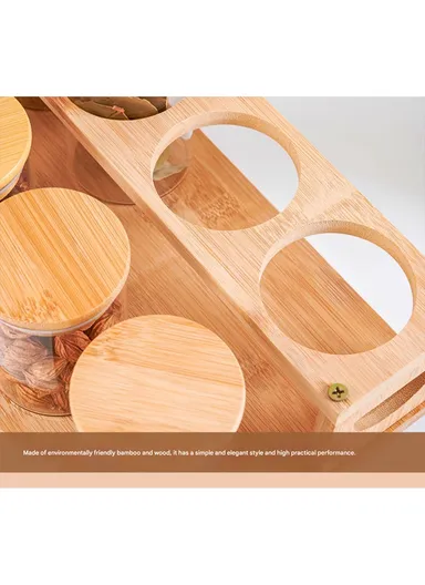 100ml 4-Pcs Transparent Borosilicate Glass Storage Container, Airtight Storage Canister with Lid &amp; Base HF-05