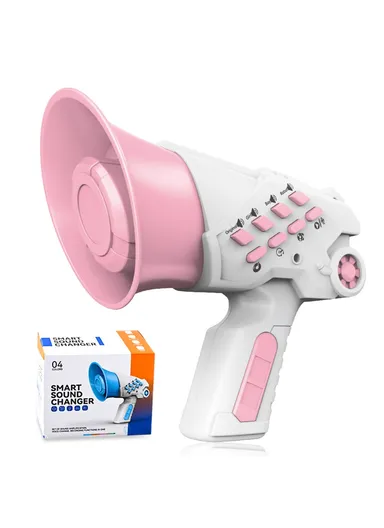 Children Recording Voice Changer Horn Toy, Multi-Channel Funny Sound Effect Min-Horn Toy LZ070 - Pink