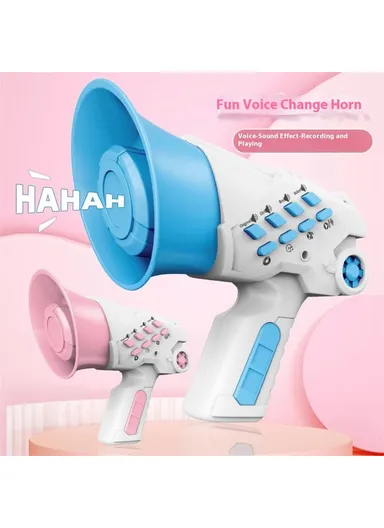 Children Recording Voice Changer Horn Toy, Multi-Channel Funny Sound Effect Min-Horn Toy LZ070 - Pink