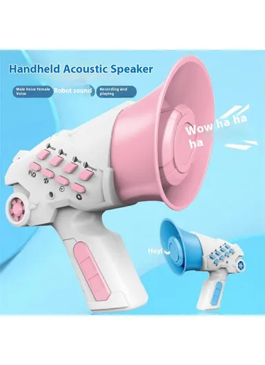 Children Recording Voice Changer Horn Toy, Multi-Channel Funny Sound Effect Min-Horn Toy LZ070 - Pink
