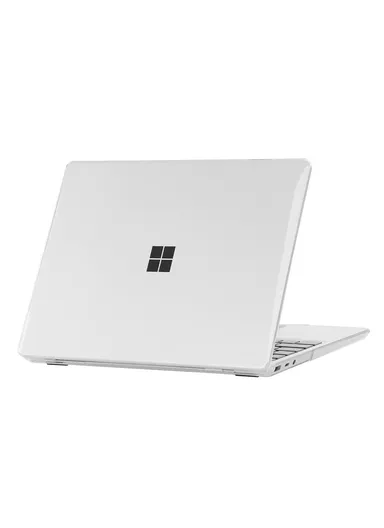 12.4 inch Microsoft Surface Go Laptop 3/2/1 Top + Bottom Crystal Case, Hard Case Cover for Microsoft Laptop, Ultra-Thin Protective Laptop Cover - White