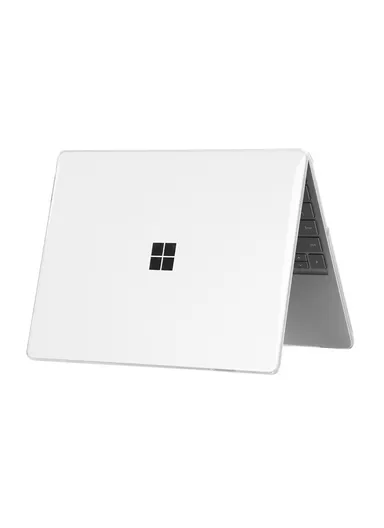 12.4 inch Microsoft Surface Go Laptop 3/2/1 Top + Bottom Crystal Case, Hard Case Cover for Microsoft Laptop, Ultra-Thin Protective Laptop Cover - White