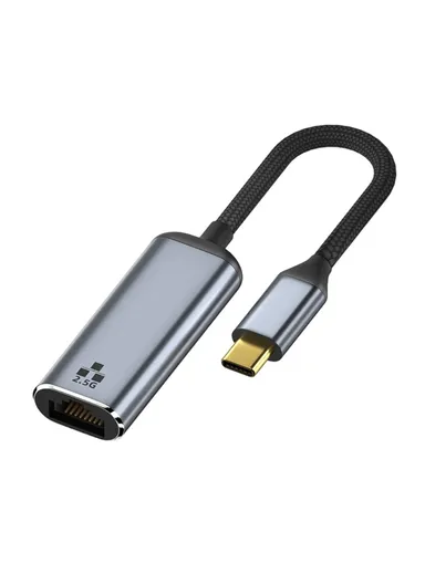 Type-C to RJ45 2500Mbps Ethernet Adapter Laptop, LAN Network Converter
