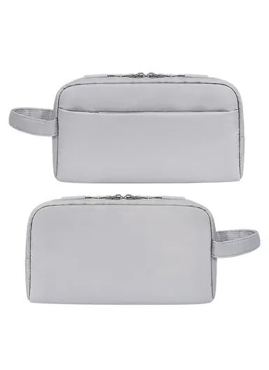 Electronic Organizer Travel Accessories Bag Waterproof for Power Bank Charging Cords, L, SM19 - Grey