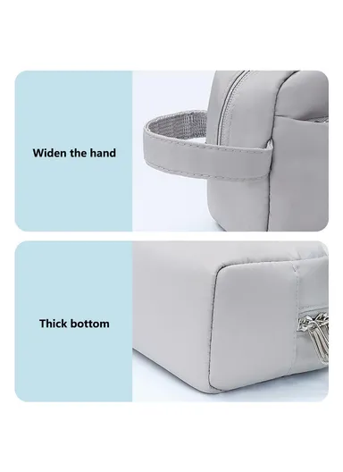 Electronic Organizer Travel Accessories Bag Waterproof for Power Bank Charging Cords, L, SM19 - Grey