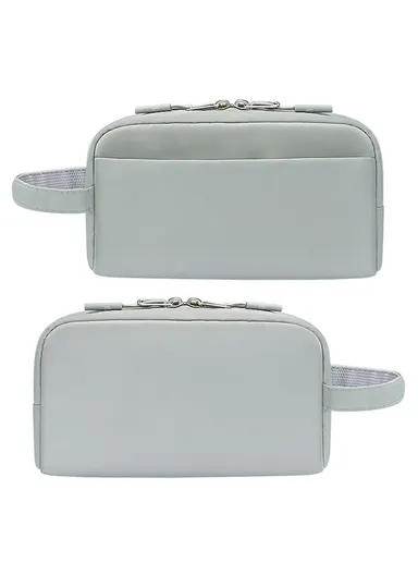 Electronic Organizer Travel Accessories Bag Waterproof for Power Bank Charging Cords, L, SM19 - Light Green