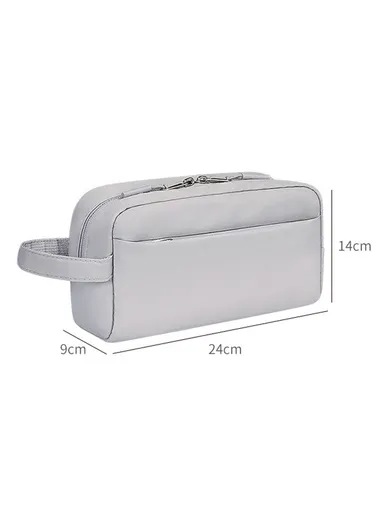 Electronic Organizer Travel Accessories Bag Waterproof for Power Bank Charging Cords, L, SM19 - Light Green