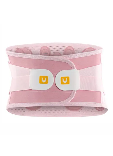 L Breathable Lumbar Support Waist Belt Magnetic Therapy Compression Waistband AB164 - Pink