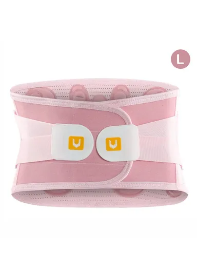 L Breathable Lumbar Support Waist Belt Magnetic Therapy Compression Waistband AB164 - Pink