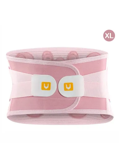 XL Breathable Lumbar Support Waist Belt Magnetic Therapy Compression Waistband AB164 - Pink