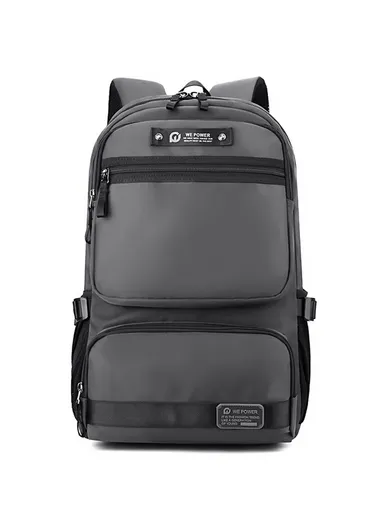 Nylon Travel Backpack Men's Laptop Bag Daypack Commuting Bag 1868 (W31 x D22 x H50)cm - Grey