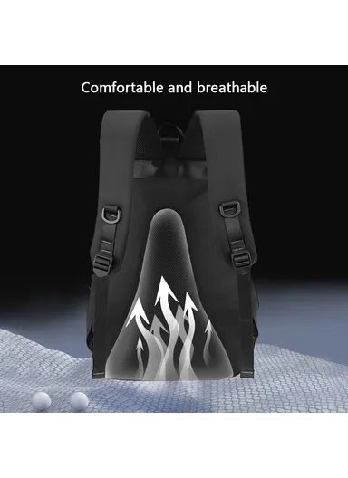 Nylon Travel Backpack Men's Laptop Bag Daypack Commuting Bag 1868 (W31 x D22 x H50)cm - Dark Blue