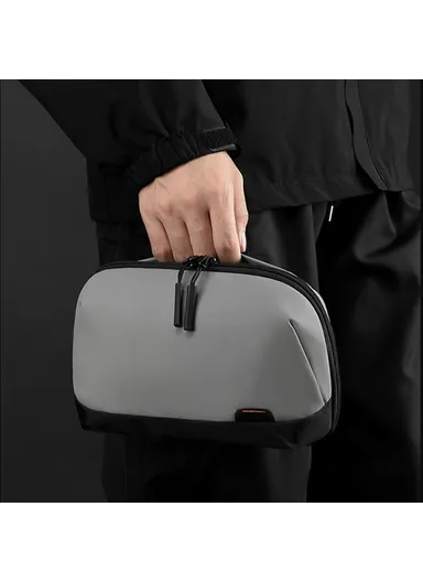 Portable Digital Accessories Organizer, Water-repellent Cables Chargers Electronics Travel Storage Bag 1313 (W25 x D11 x H15)cm - Grey