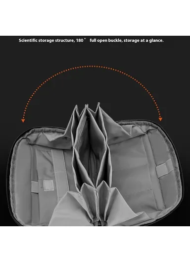 Portable Digital Accessories Organizer, Water-repellent Cables Chargers Electronics Travel Storage Bag 1313 (W25 x D11 x H15)cm - Grey