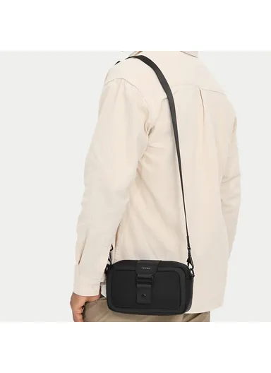 OZUKO Small Shoulder Bag, Waterproof Crossbody Bag, Daily Travel Shoulder Bag, Oxford Fabric Shoulder Bag 9829 - Black