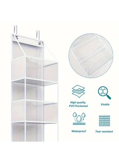 6-Layer Non-Woven Fabric Storage Bag Wall Door Back Hanging Underwear Handbag Toy Organizer - Grey