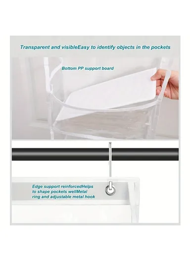 6-Layer Non-Woven Fabric Storage Bag Wall Door Back Hanging Underwear Handbag Toy Organizer - Grey