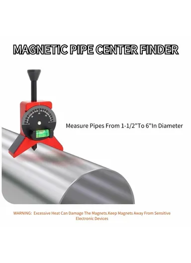Pipe Center Locator with Magnet for Accurate Alignment, Accurate Pipe Center Marker (L7 x W12)cm